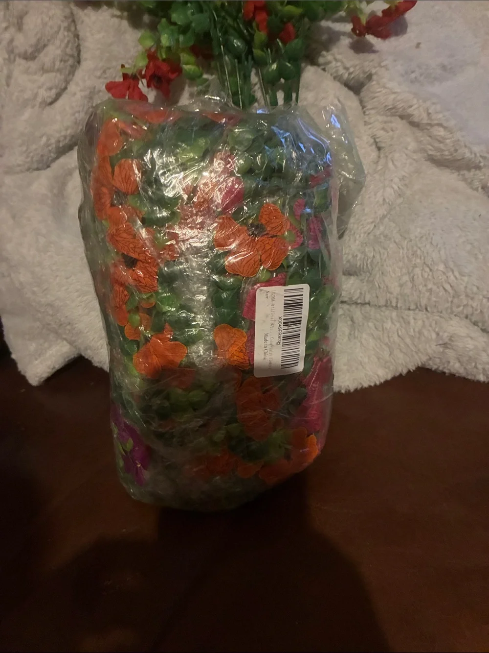 Red Artificial Flower Spray Bouquet - Unbranded Home Accent